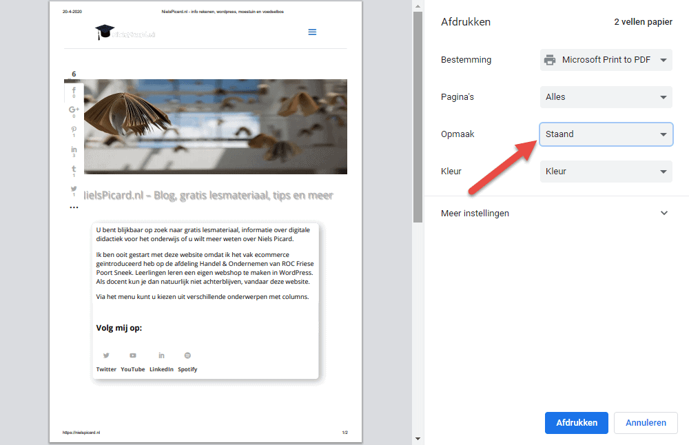 webpagina opslaan als pfd - instellingen stap 6 webpagina opslaan als pfd - instellingen stap 6