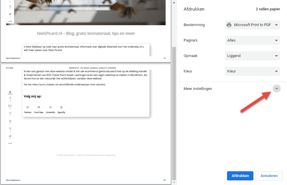 webpagina opslaan als pfd - instellingen stap 9 webpagina opslaan als pfd - instellingen stap 9